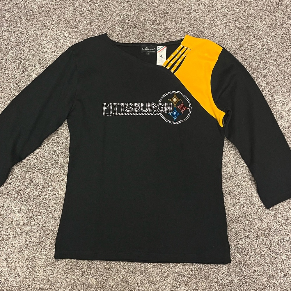 Pittsburgh Steeler rhinestone shirt, Small
